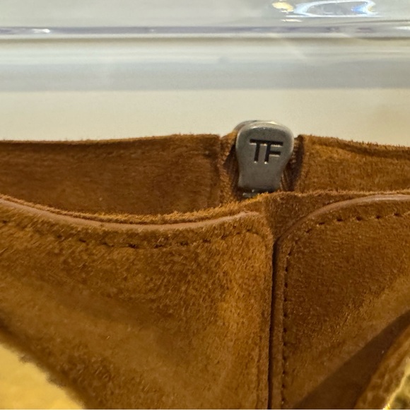 Tom Ford Camel Suede Mini Skort with Gold Double Buckle - Picture 8 of 16